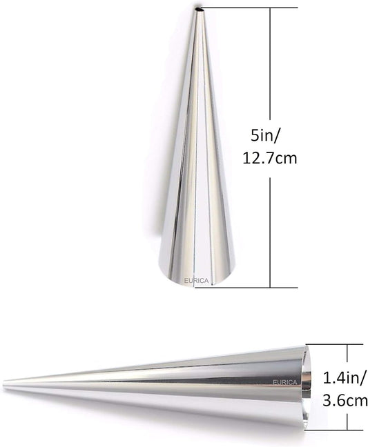 Pack of 16 Large 5-inch EUICAE Cream Horn Molds for Baking Cream Horns