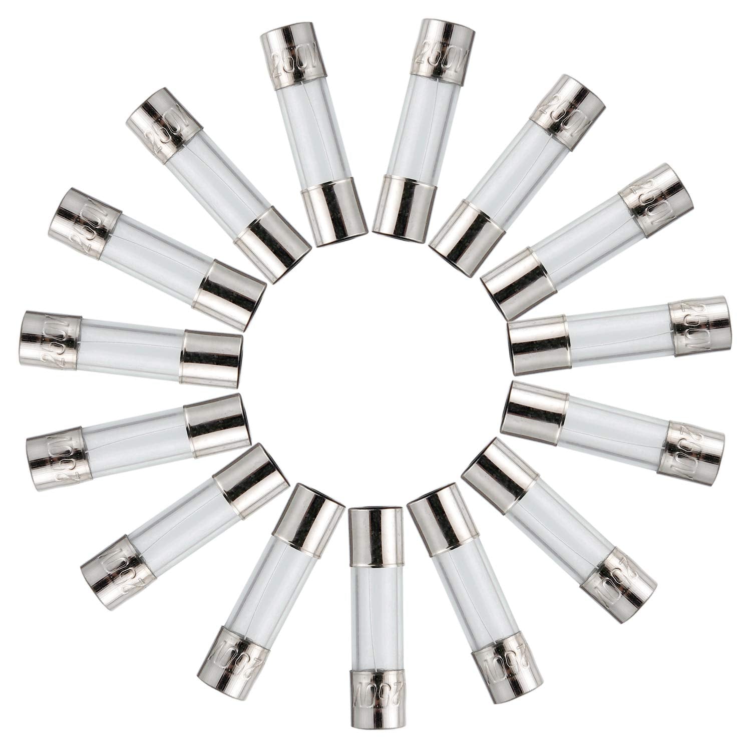 Pack of 18 BOJACK F20AL250V 20A 250V 6x30mm Fast-Blow Glass Fuses