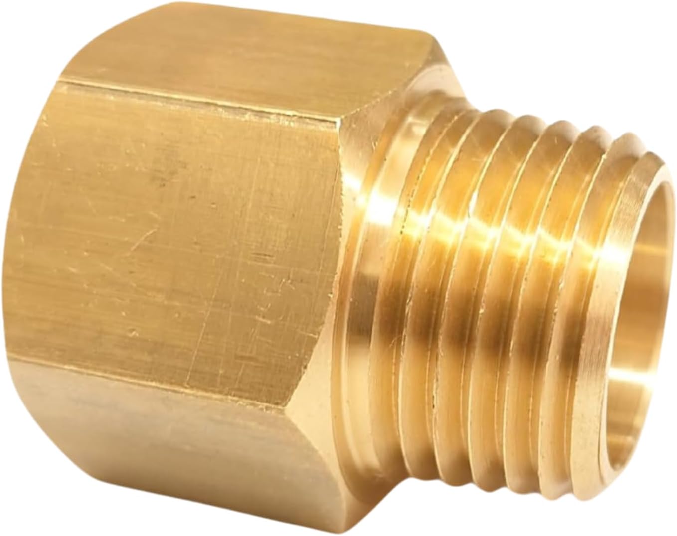 Pack of 2 Brass 1/2 Inch NPT Male to Female Pipe Reducer Adapters for Pipe Extension Fittings