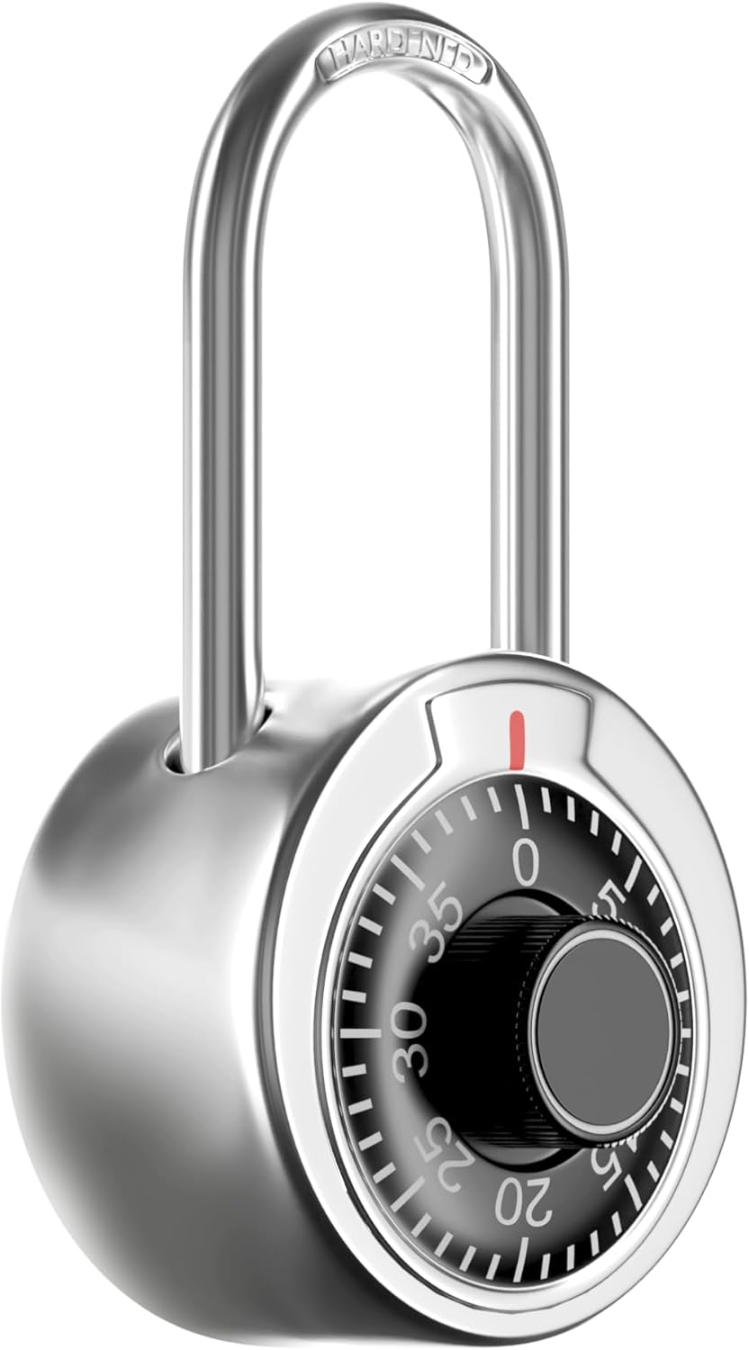 Pack of 2 FIGODE Combination Locker Locks with Long Shackle and Keyless Padlock - Ideal for School, Gym, Toolbox, Fence, and More - WildKart