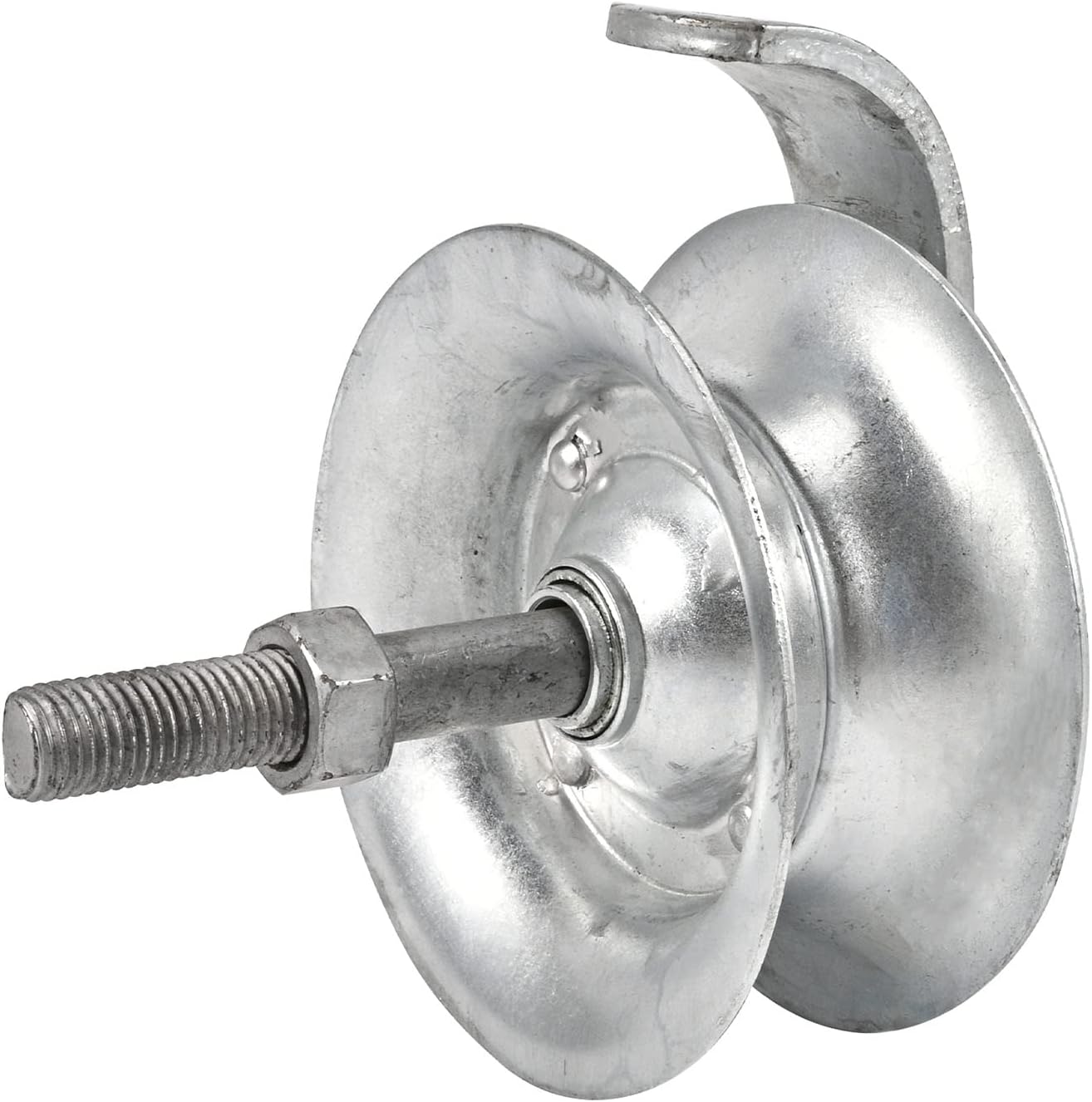 Pack of 2 Galvanized Steel Pipe Track Rollers for 1 5/8" Pipe - 5" Diameter