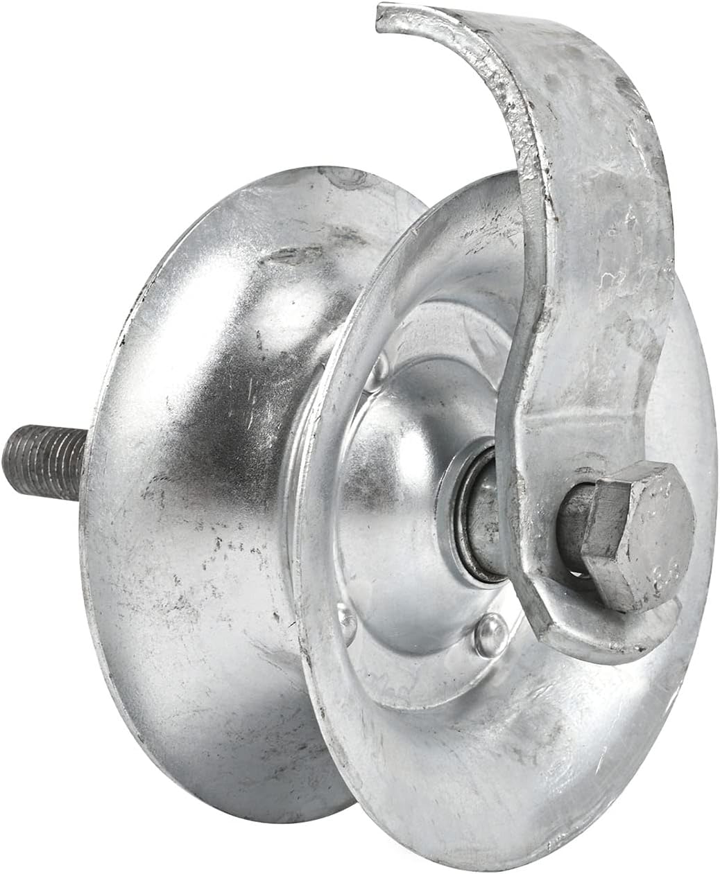 Pack of 2 Galvanized Steel Pipe Track Rollers for 1 5/8" Pipe - 5" Diameter
