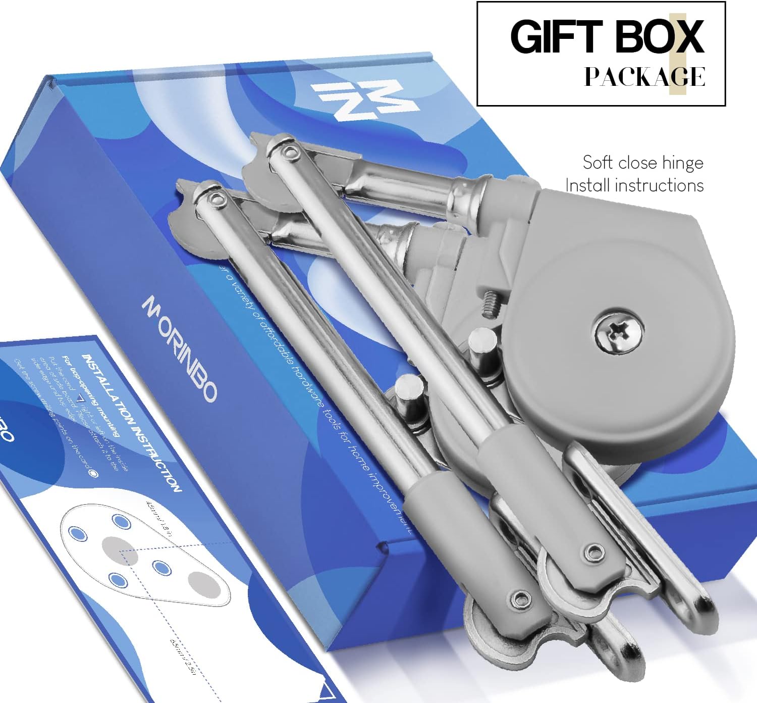 Pack of 2 Lid Stays with Soft Close for Toy Box and Upward Flap Doors - Easy Installation, 105 Degree Opening