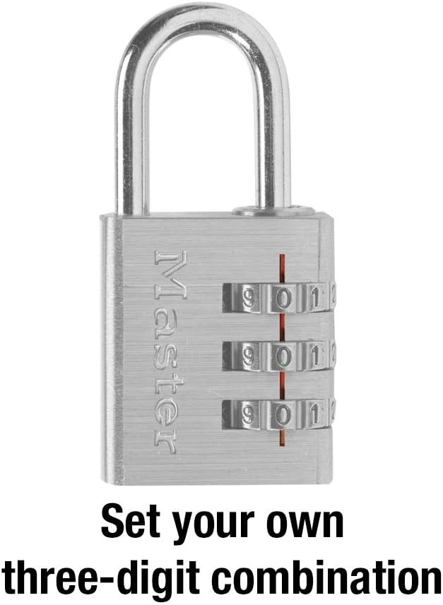 Pack of 2 Master Lock 630D Aluminum Combination Locks - Set Your Own Code