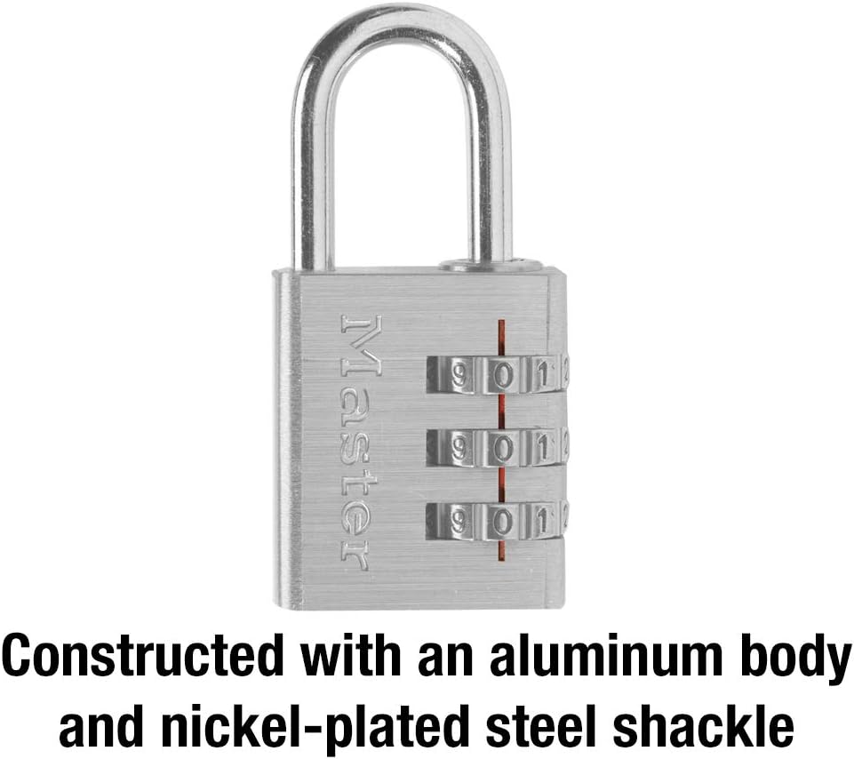 Pack of 2 Master Lock 630D Aluminum Combination Locks - Set Your Own Code