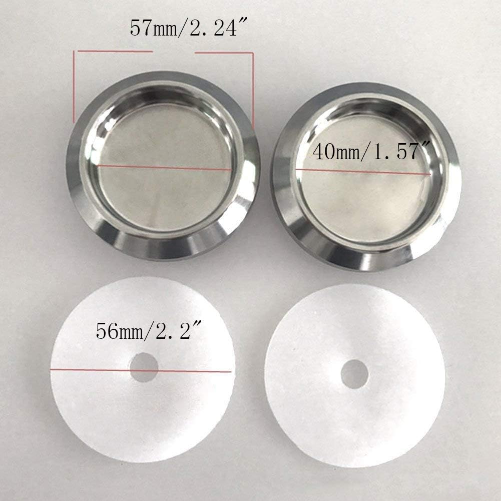 Pack of 2 Stainless Steel Shower Glass Door Sliding Knob Bathroom Round Back-to-Back Handle Pull by DEEKOUDT