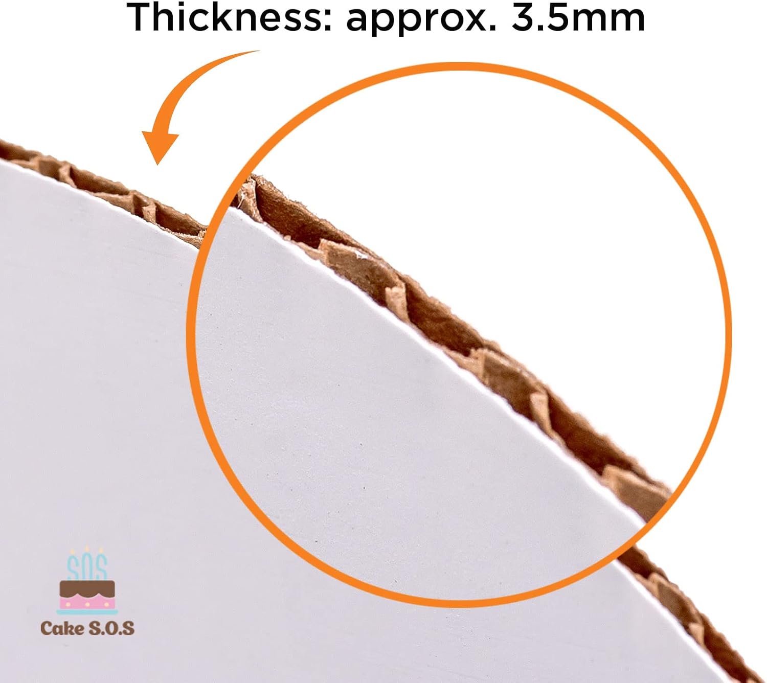 Pack of 25 Disposable 14-Inch White Round Coated Cakeboards with Waxed Greaseproof - Cake S.O.S Circle Base Boards Cardboard