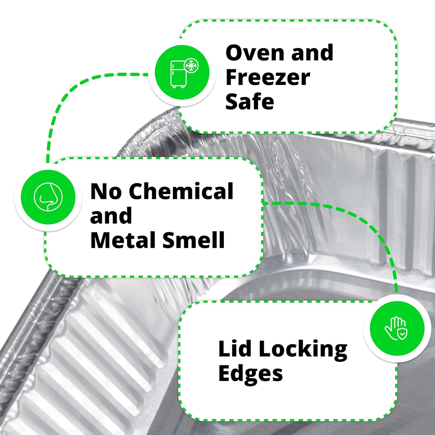 Pack of 25 Medium Full Size Aluminum Steam Table Pans with Lids - 21" x 13" x 2.25" - Disposable Foil Pans for Grilling, Roasting, BBQ, Cooking, Baking