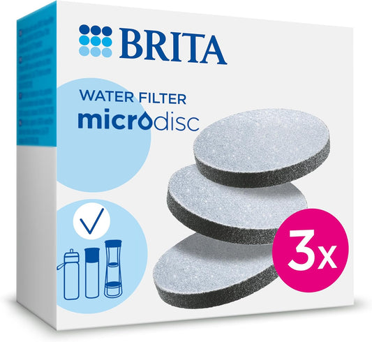 Pack of 3 Brita MicroDisc Water Filter Cartridges - White Color, 1 Count