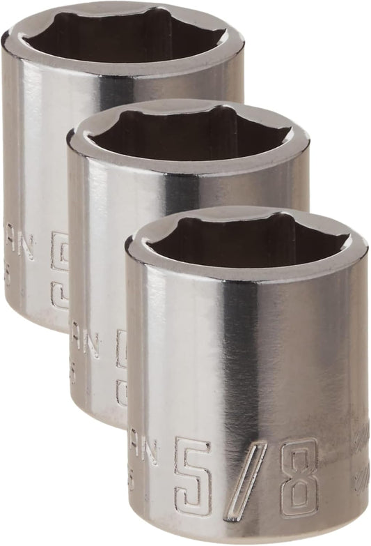 Pack of 3 CRAFTSMAN 3/8-Inch Drive Shallow Socket, 5/8-Inch SAE, 6-Point - CMMT43005