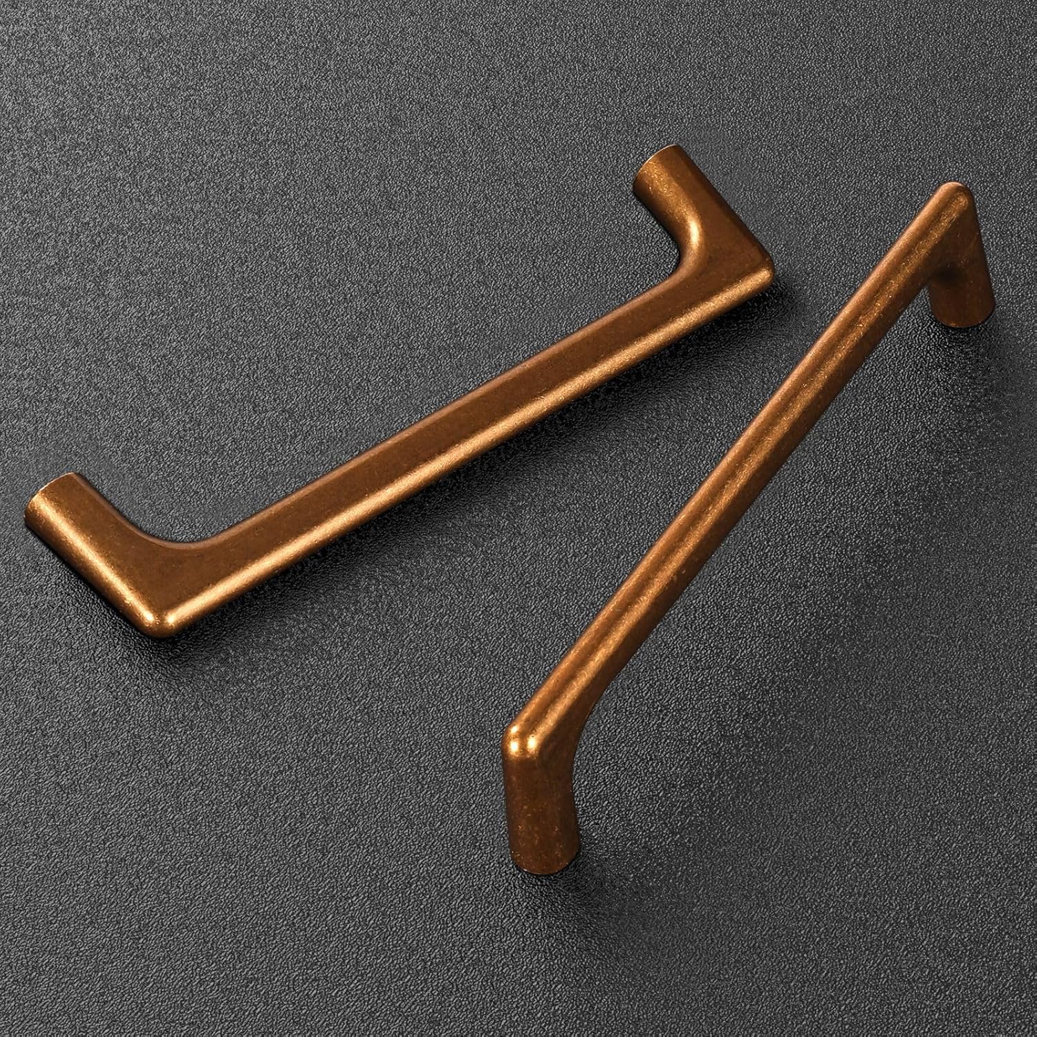 Pack of 3 Lardmon 5 Inch Antique Brass Cabinet Pulls - Heavy Solid Drawer Handles for Kitchen Island, Vanity, Closet, Bathroom Renovation - 128mm Cabinet Hardware