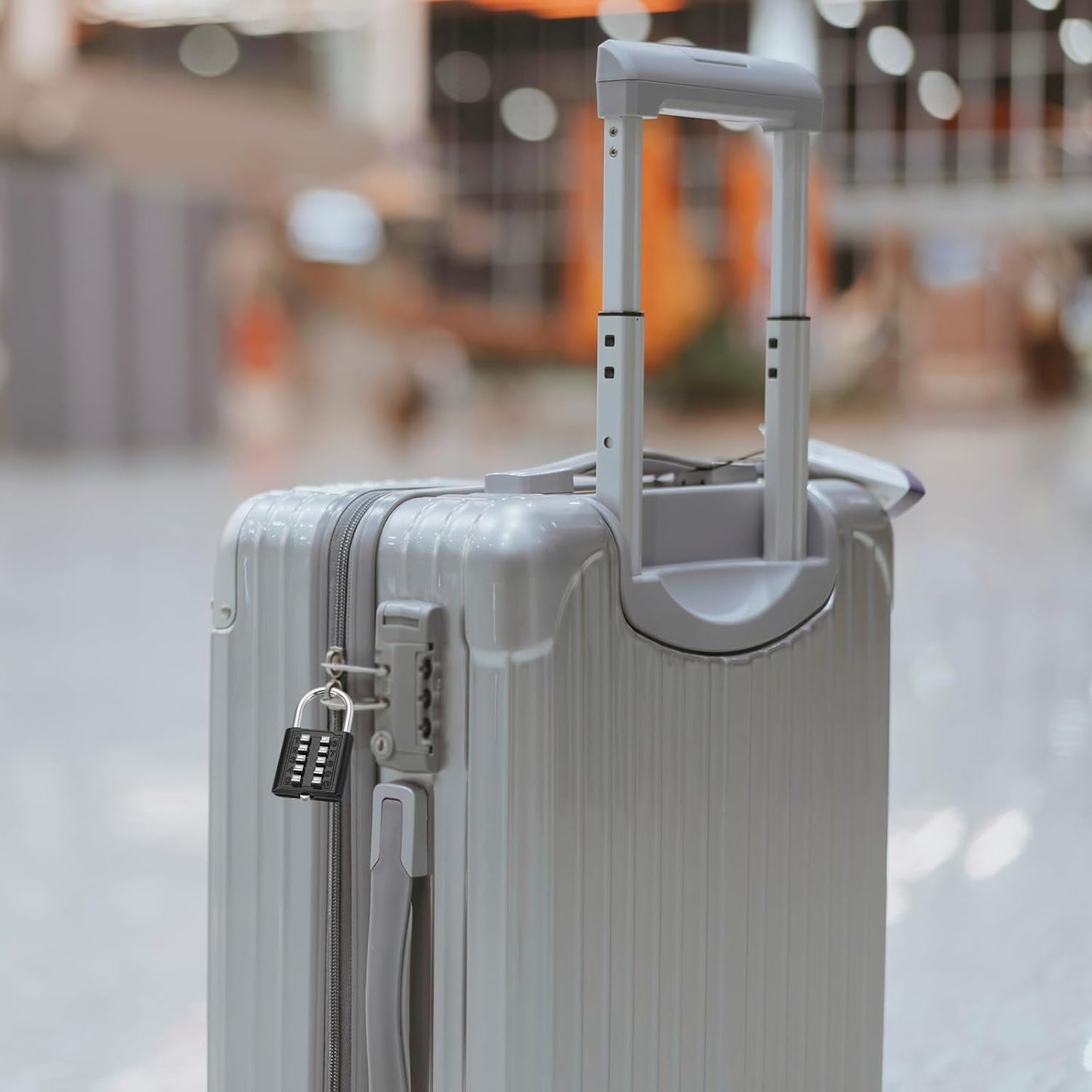 Pack of 3 MECCANIXITY 10-Digit Push Button Combination Padlocks for Locker, Gym, Cabinet - Black