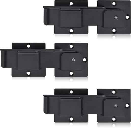 Pack of 3 Steinwhale 7.5" Flip Gate Latch Locks with Padlock Holes - Heavy Duty Aluminum Alloy Door Latches for Outdoor Wooden Fences, Swinging and Sliding Gates, Double Gates, Barns, Sheds, Vinyl Fences