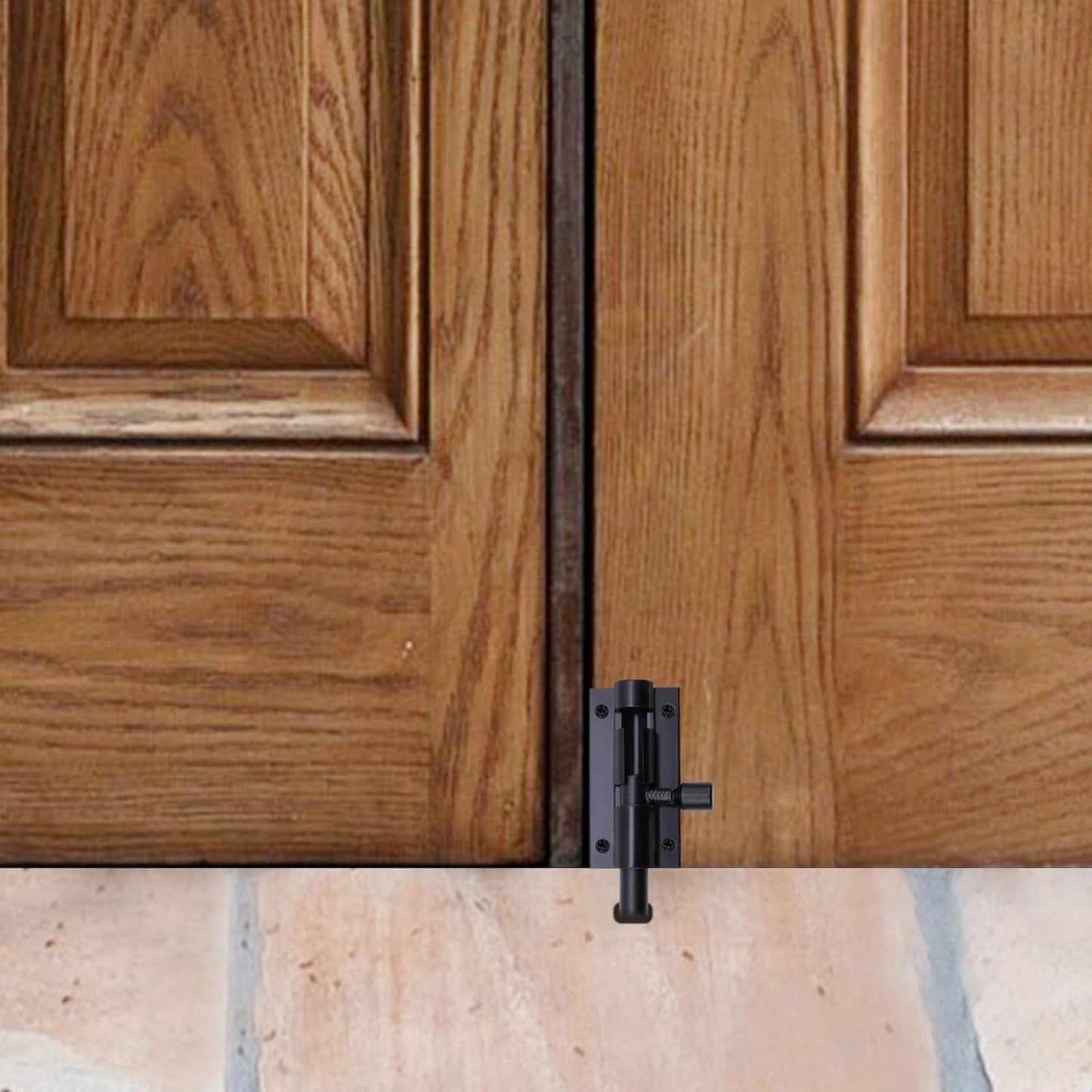 Pack of 4 Black Aluminum Alloy Barrel Bolt Locks - 2 Inch Door Latch Security Sliding Locks with Screws by MIRONEY