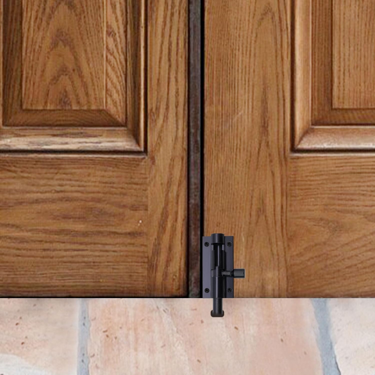 Pack of 4 Black Aluminum Alloy Barrel Bolt Locks - 2 Inch Door Latch Security Sliding Locks with Screws by MIRONEY