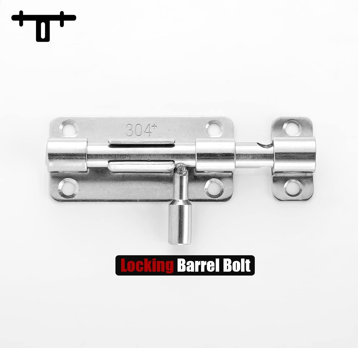 Pack of 4 JQK Door Security Slide Latch Lock Barrel Bolt, 304 Stainless Steel Sliding Gate Latches with Padlock Hole - WildKart