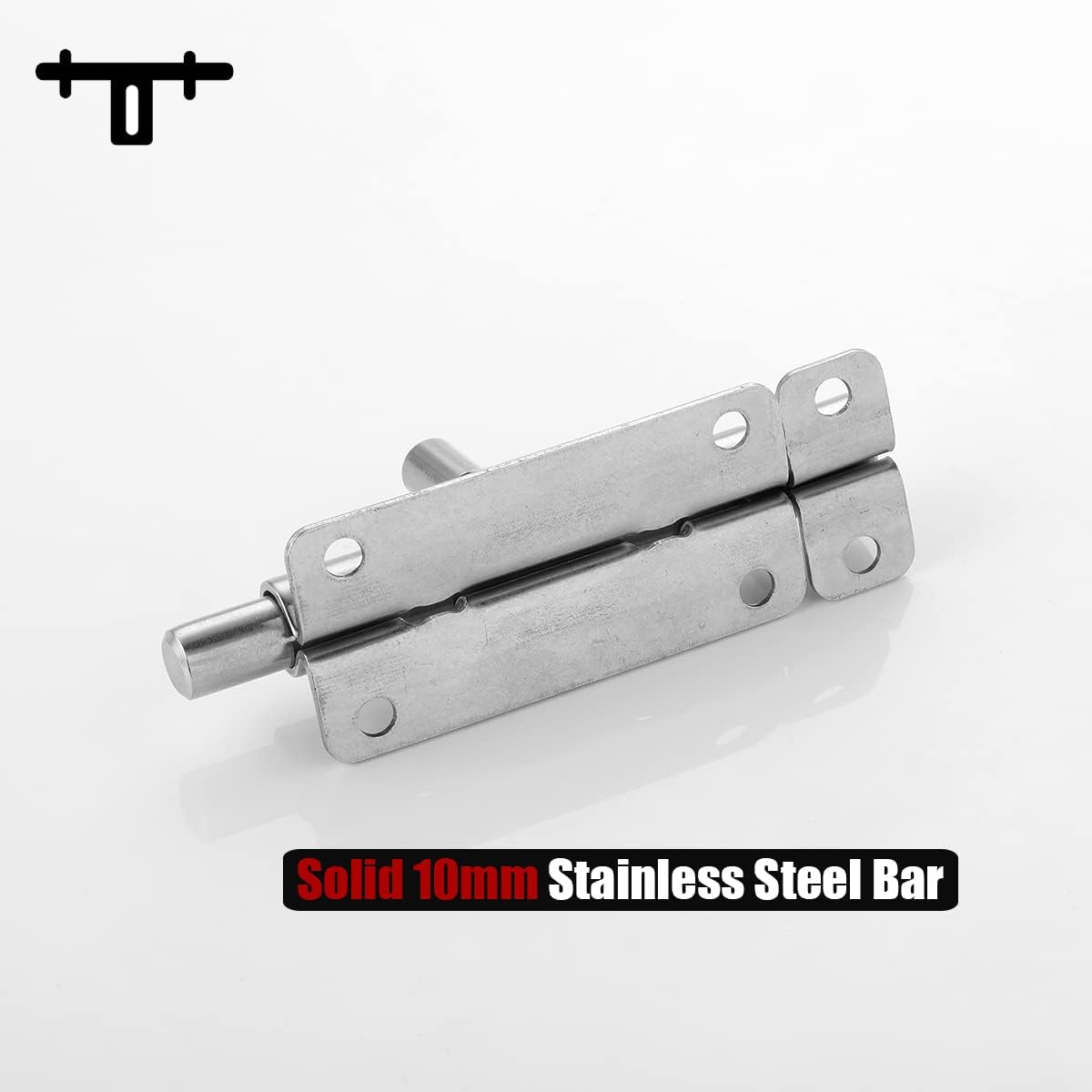 Pack of 4 JQK Door Security Slide Latch Lock Barrel Bolt, 304 Stainless Steel Sliding Gate Latches with Padlock Hole - WildKart