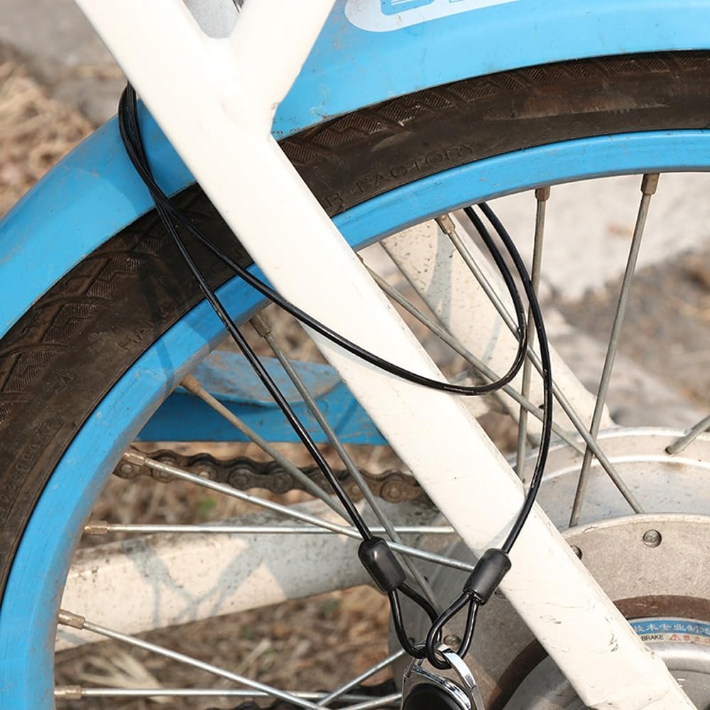 Pack of 4 Kopida 3.3FT 2mm Braided Steel Coated Security Cable Locks for Luggage, Outdoor Travel Safety Wire Rope Double Loop