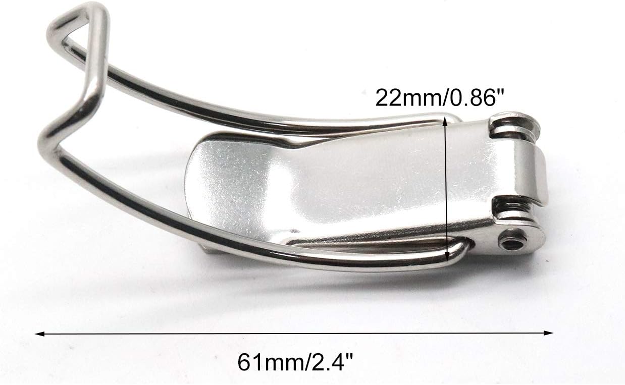 Pack of 4 Rannb 61mm Stainless Steel Spring Loaded Toggle Latch Hasp for Toolbox/Case