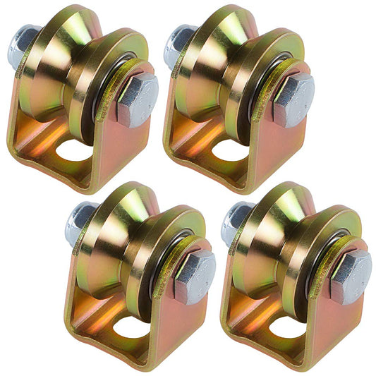 Pack of 4 Skelang V Groove Casters 1.25 inches for Sliding Gates, Rolling Gates, Industrial Machines - 300lbs Capacity