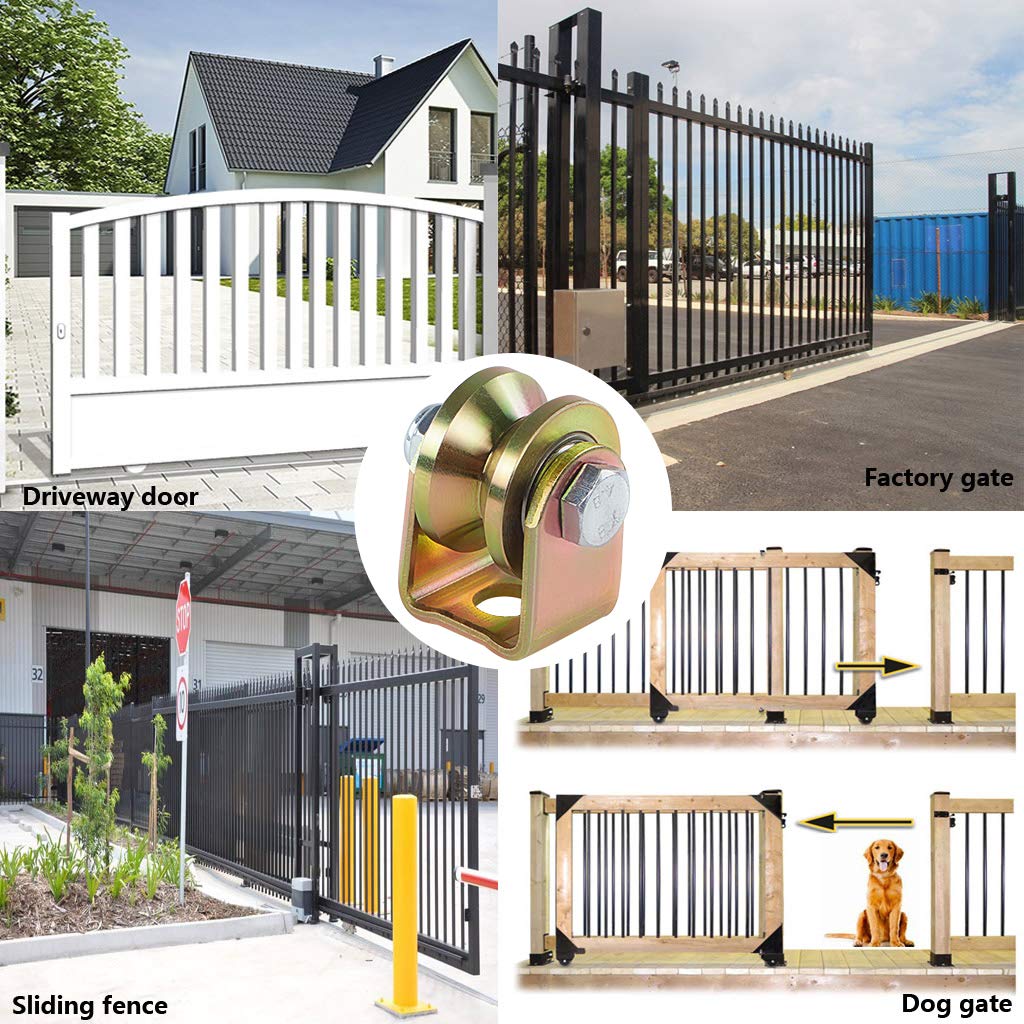 Pack of 4 Skelang V Groove Casters 1.25 inches for Sliding Gates, Rolling Gates, Industrial Machines - 300lbs Capacity