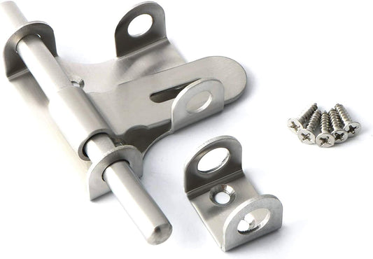 Pack of 4 Stainless Steel Heavy Duty Sliding Bolt Gate Latch with Padlock Hole