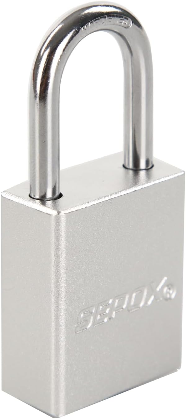 Pack of 5 SEPOX 1.5" Heavy-Duty Outdoor Padlock Set with Key-Alike Brass Cylinder for Boat, Fishing, Marine, Fence - Waterproof Solid Aluminum Locks