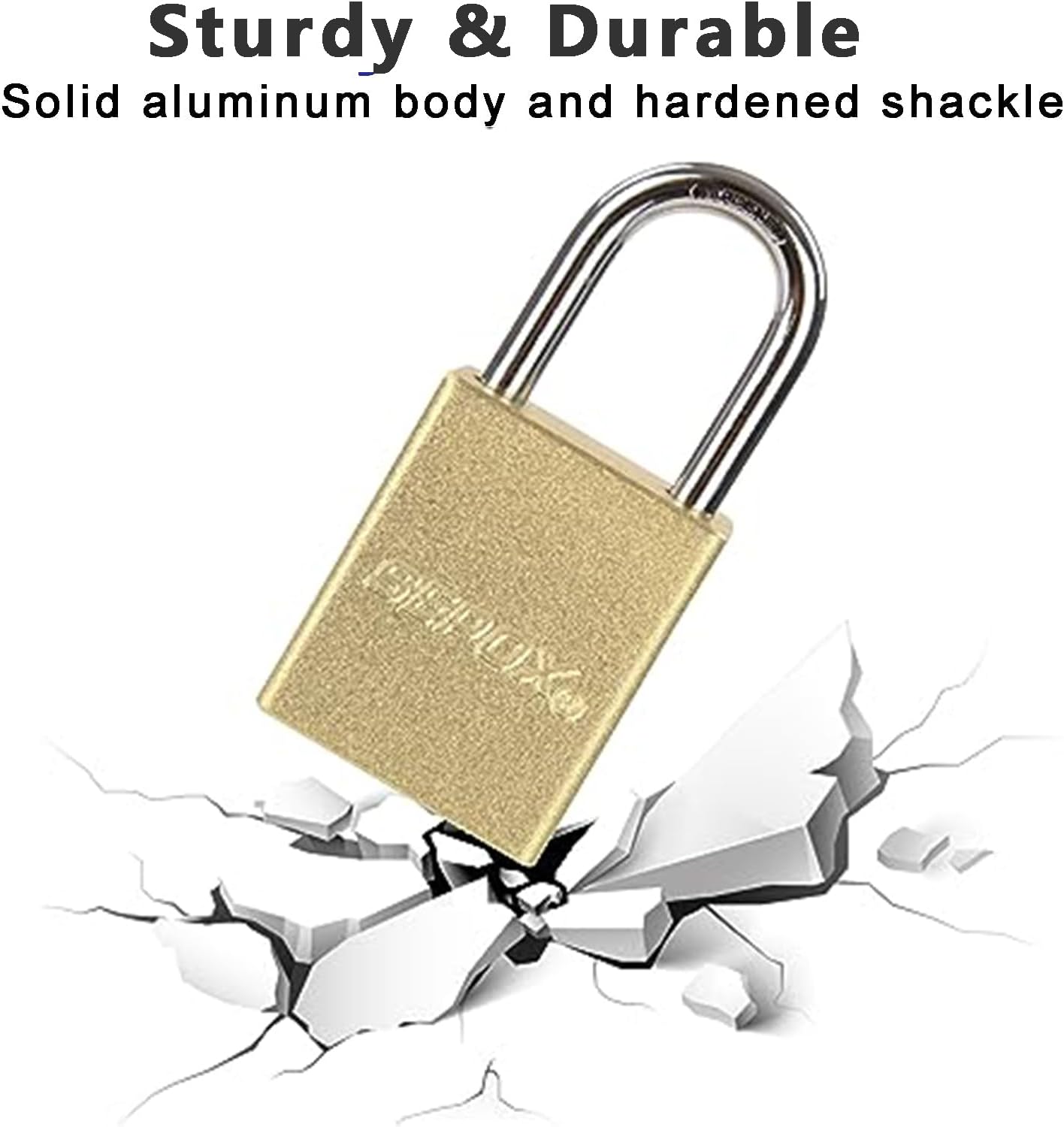 Pack of 5 SEPOX 1.5" Heavy-Duty Outdoor Padlock Set with Key-Alike Brass Cylinder for Boat, Fishing, Marine, Fence - Waterproof Solid Aluminum Locks