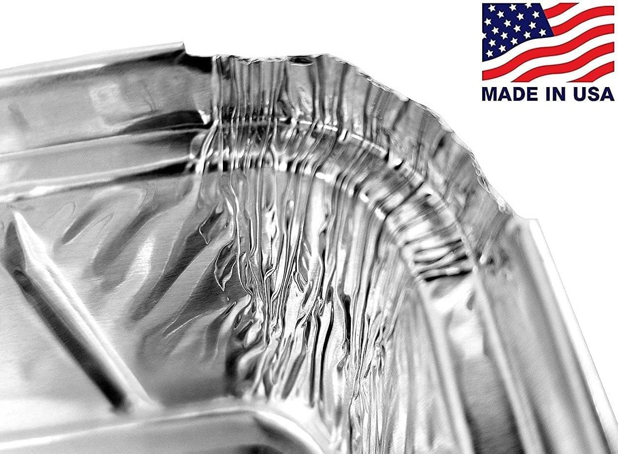 Pack of 50 D&W Fine Pack A86 2 lb. Aluminum Foil Loaf/Bread Pan Tins with Foil Board Lids