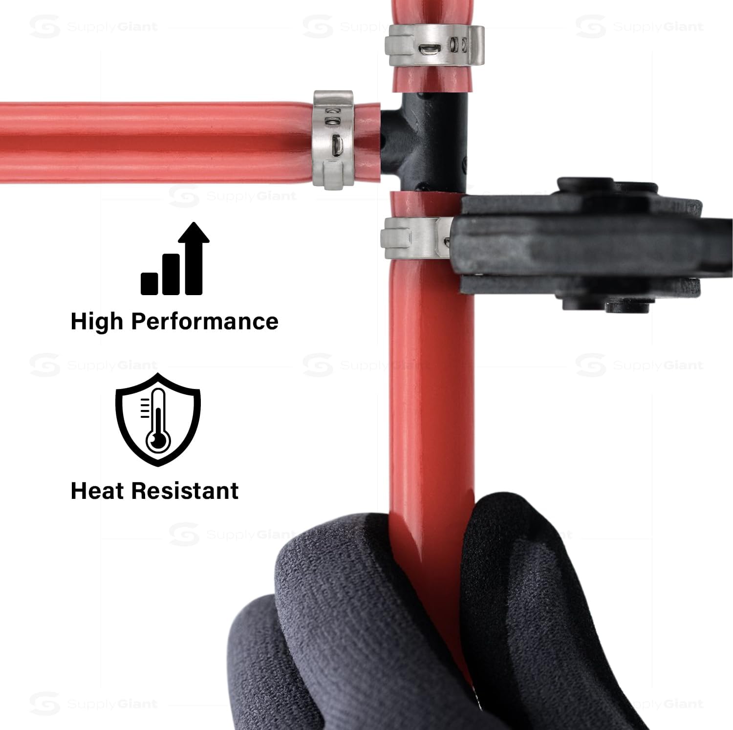 Pack of 50 Stainless Steel 1/2 Inch PEX Cinch Rings - Supply Giant Oetiker Style Pinch Clamps