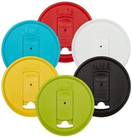 Pack of 6 iLIDS Regular Mouth Mason Jar Drink Lids in Classic Colors