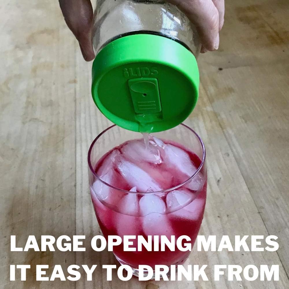 Pack of 6 iLIDS Regular Mouth Mason Jar Drink Lids in Classic Colors