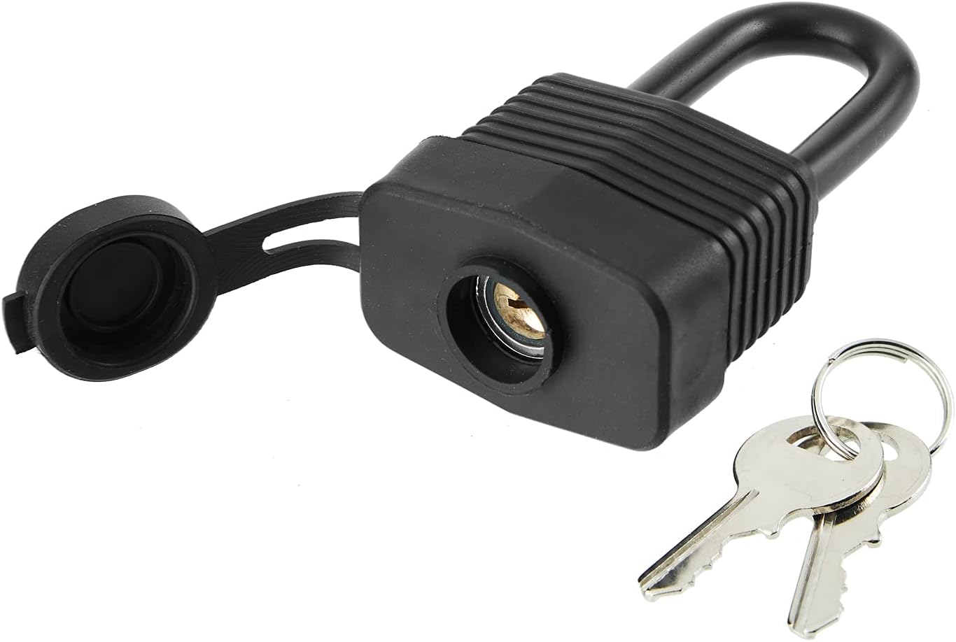 Pack of 6 SafiSwords Waterproof Laminated Steel Padlocks, Keyed Alike, 1-9/16 Inch Wide, Long Heavy Duty Locks for Outdoor Use - WildKart