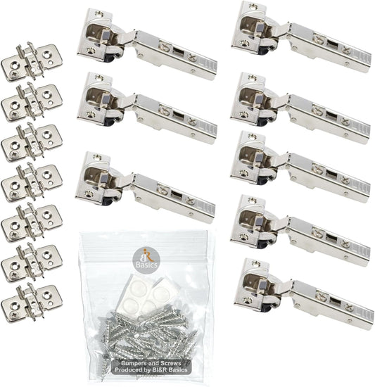 Pack of 8 Blum 110 Degree Soft Close Hinges for Full Overlay Frameless Cabinets