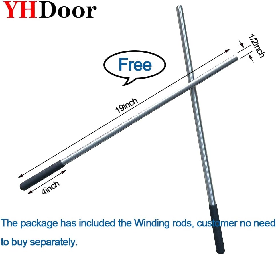 Pair of 2" Garage Door Torsion Springs with Non-Slip Winding Bars - Quality Precision Black Coated - 18,000 Cycles - .225 x 2 x 27
