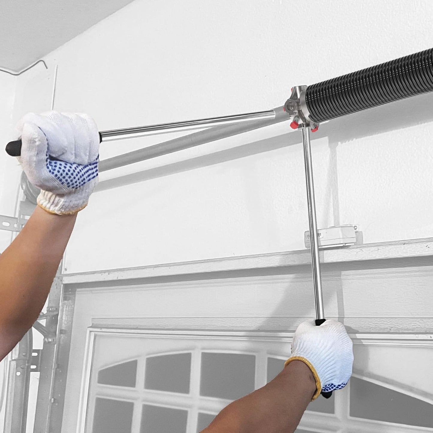 Pair of Blesseras 1/2'' x 17.2'' Garage Door Torsion Spring Winding Bars with Non-Slip Handle