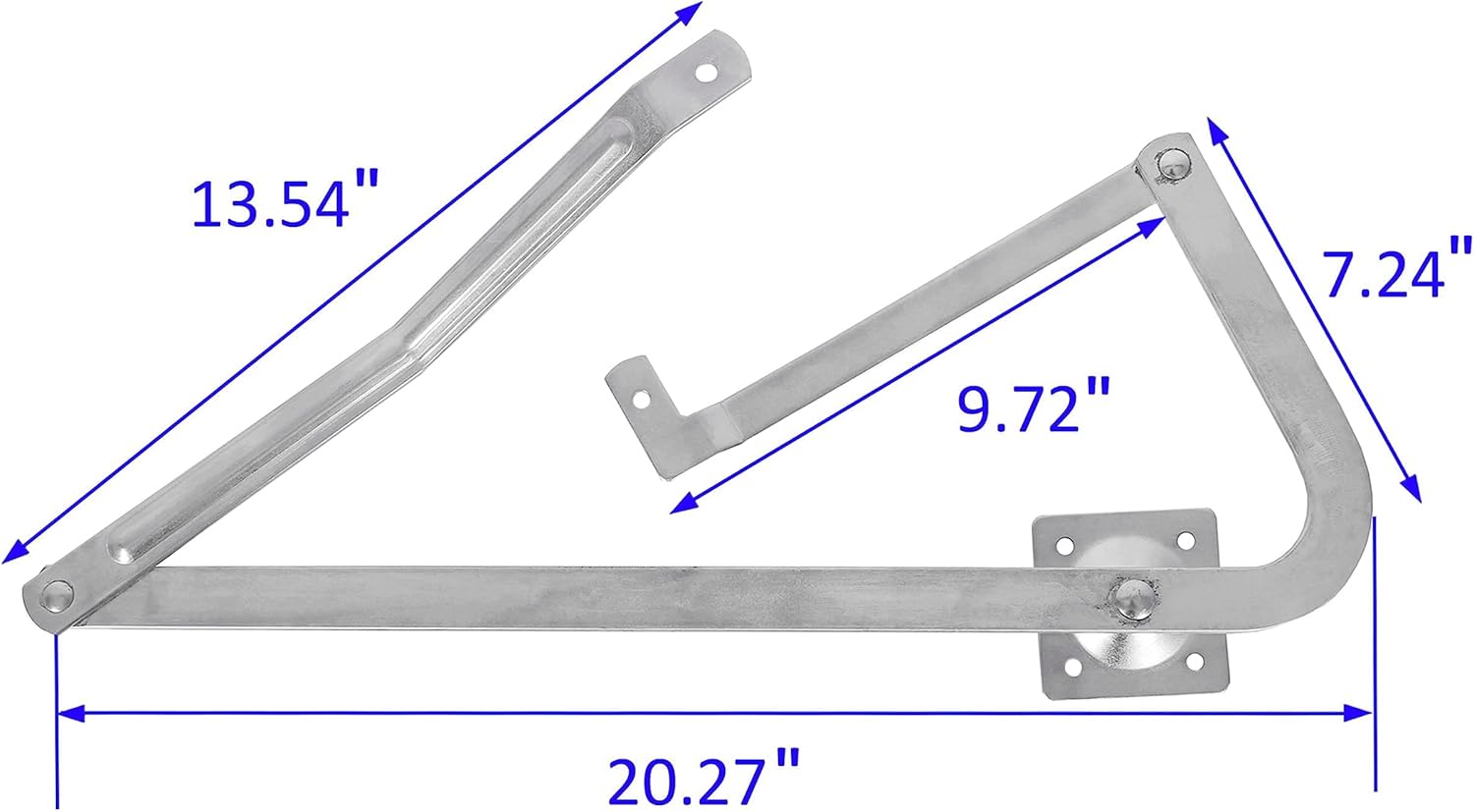 Pair of ECOTRIC 55-2 Zinc Replacement Hinge Arms for 2010-UP Werner Attic Ladders