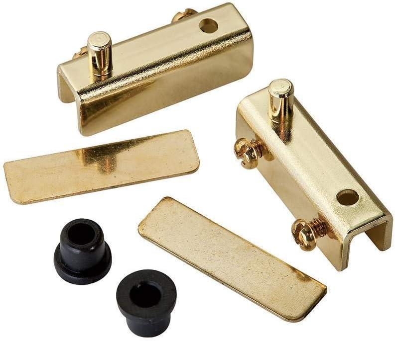 Pair of Polished Chrome Glass Door Pivot Hinges for Free Swinging Glass Doors by ROCKLER