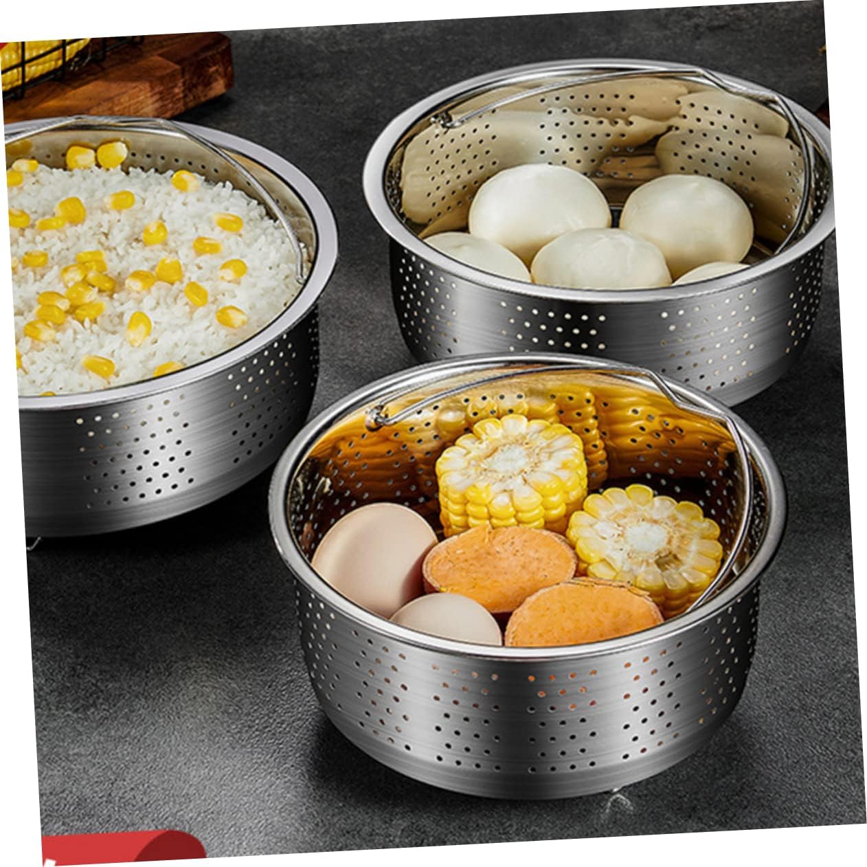 PAMINGONO Rice Cooker Steamer Basket for Cooking Dumplings and Buns