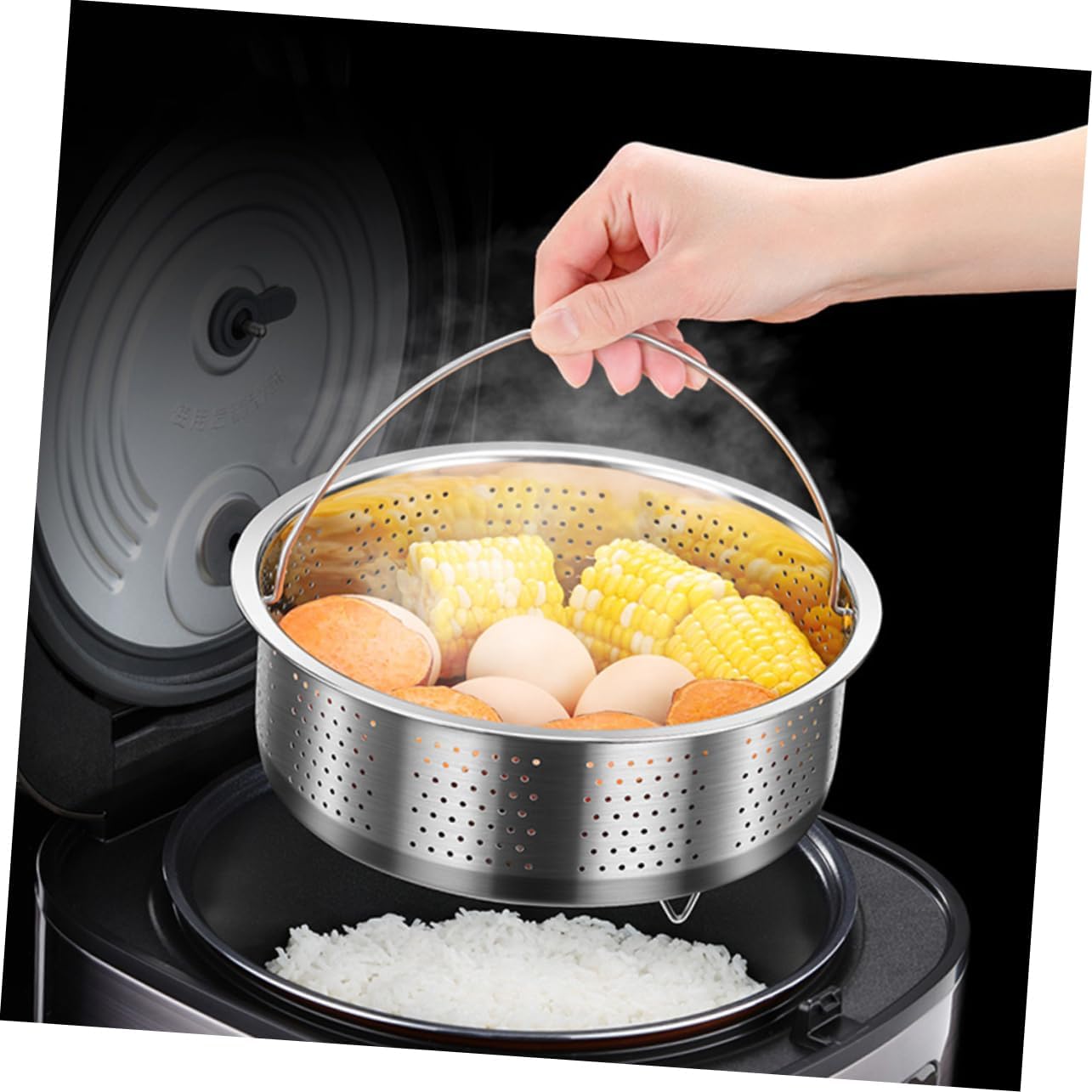 PAMINGONO Rice Cooker Steamer Basket for Cooking Dumplings and Buns