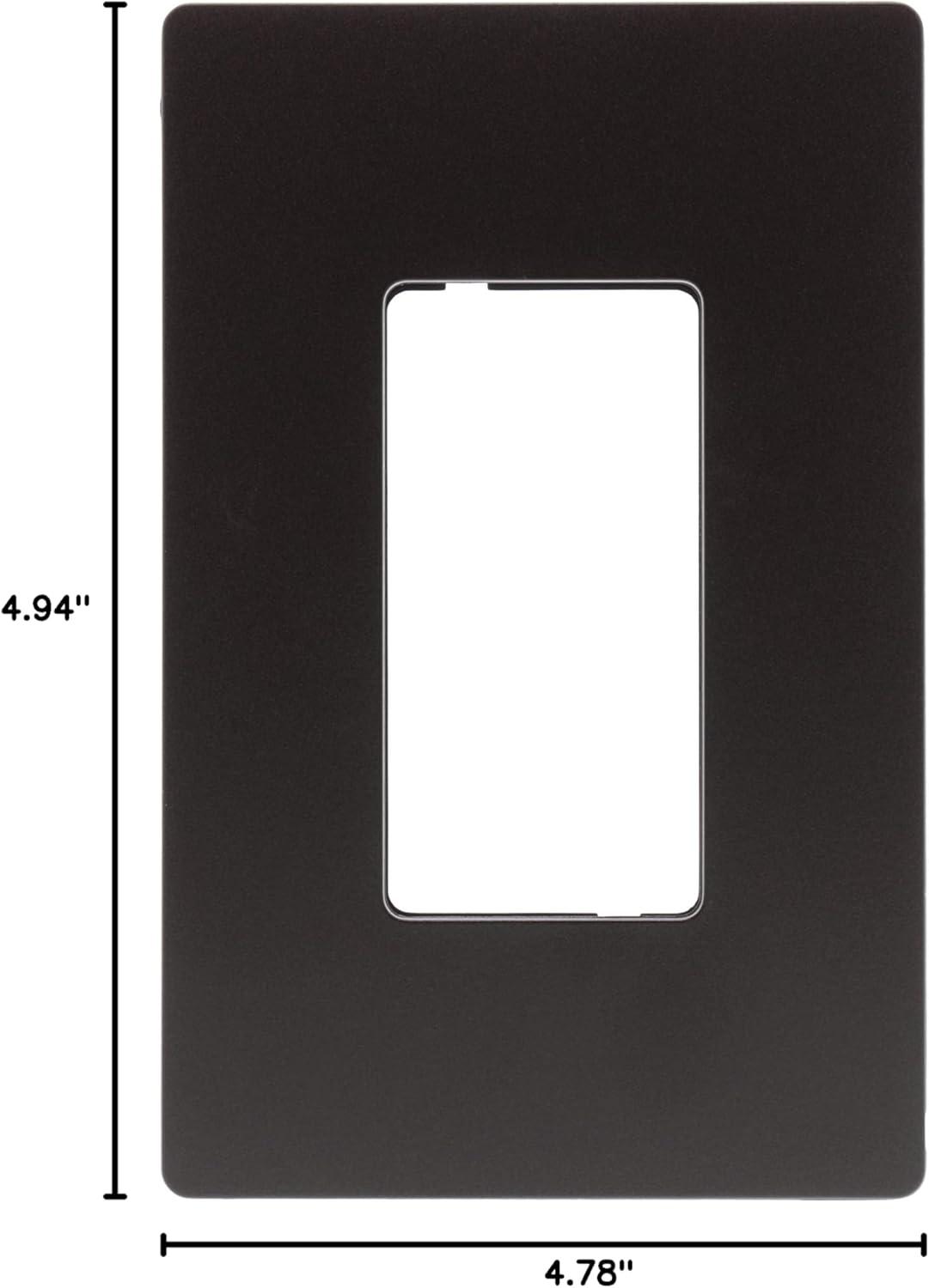 Pass & Seymour Legrand radiant RWP26BKCC6 Black Screwless Wall Plate for 1 Gang with Decorator Rocker GFCI Cover