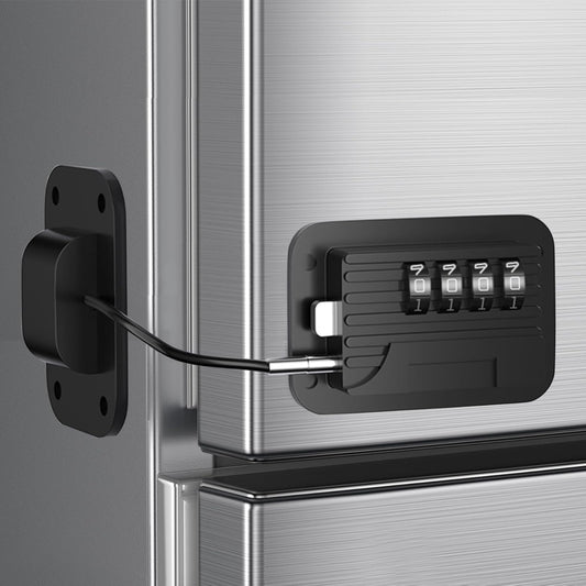 Password Protected Refrigerator Fridge Freezer Door Lock - Childproof Lock for Kitchen Appliances, Cabinets, Drawers, Closets, Windows, Doors - No Tools or Drilling Required (Patented)