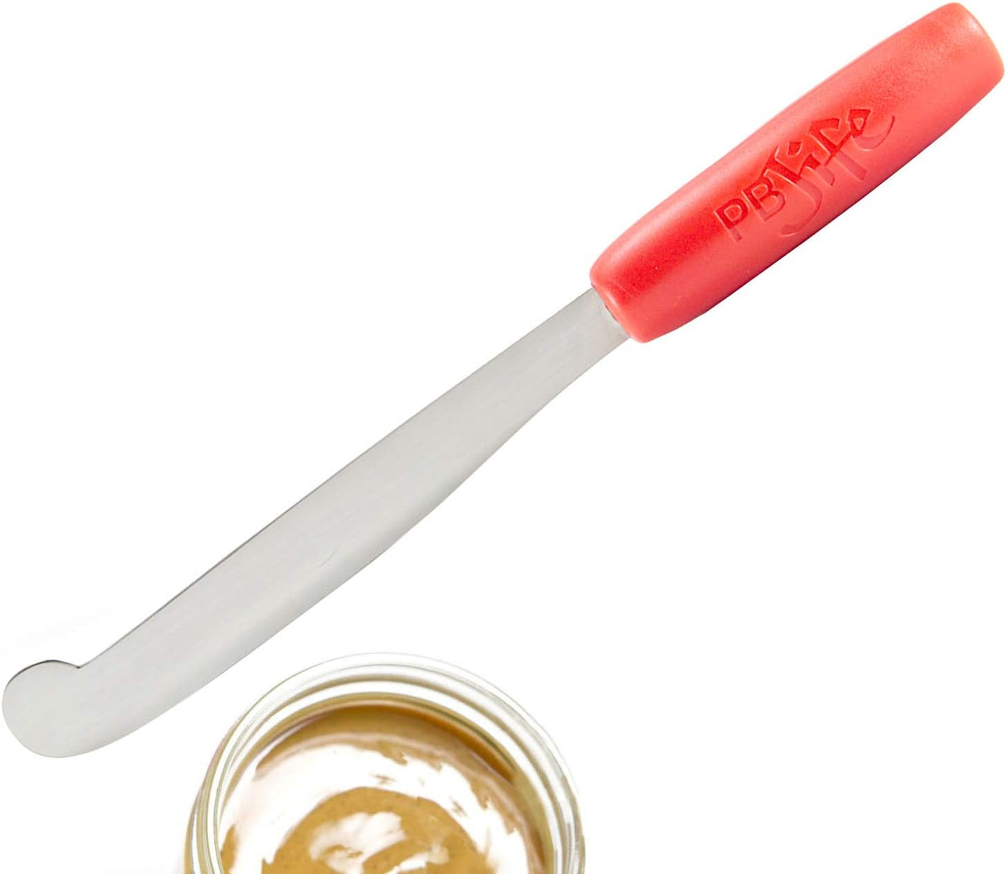 PB-JIFE: Ultimate Peanut Butter Knife for Stirring, Scraping, and Cleaning Big Jars (Red, 1)
