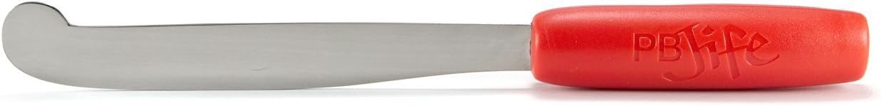 PB-JIFE: Ultimate Peanut Butter Knife for Stirring, Scraping, and Cleaning Big Jars (Red, 1)