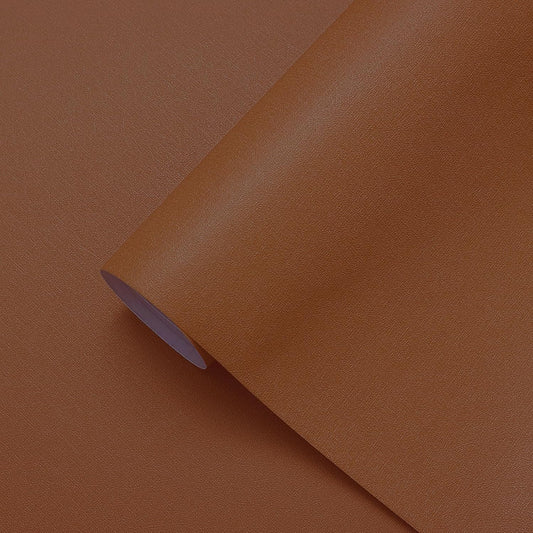 Peel and Stick Dark Orange Wallpaper Contact Paper for Walls and Cabinets - Removable Adhesive Vinyl Rolls for Bedroom Decor - 118"x17.7
