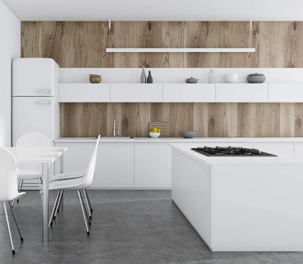 Peel and Stick Wallpaper Roll 197"x17.7", Waterproof White Contact Paper for Wall Kitchen - Self-Adhesive Vinyl Decorative Wallpaper