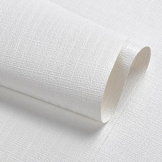 Peel and Stick White Textured Wallpaper for Easy Bathroom Decor - Removable Vinyl Paper (17.3 in x 78.8 in)