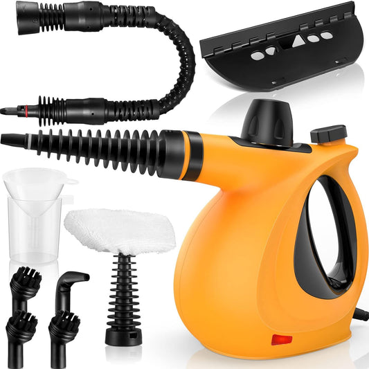 Penta Beauty Handheld Steam Cleaner with 11 Accessories - Chemical-Free Multi-Purpose Cleaner for Home Use on Floors, Tiles, Windows, Couches, and Grout