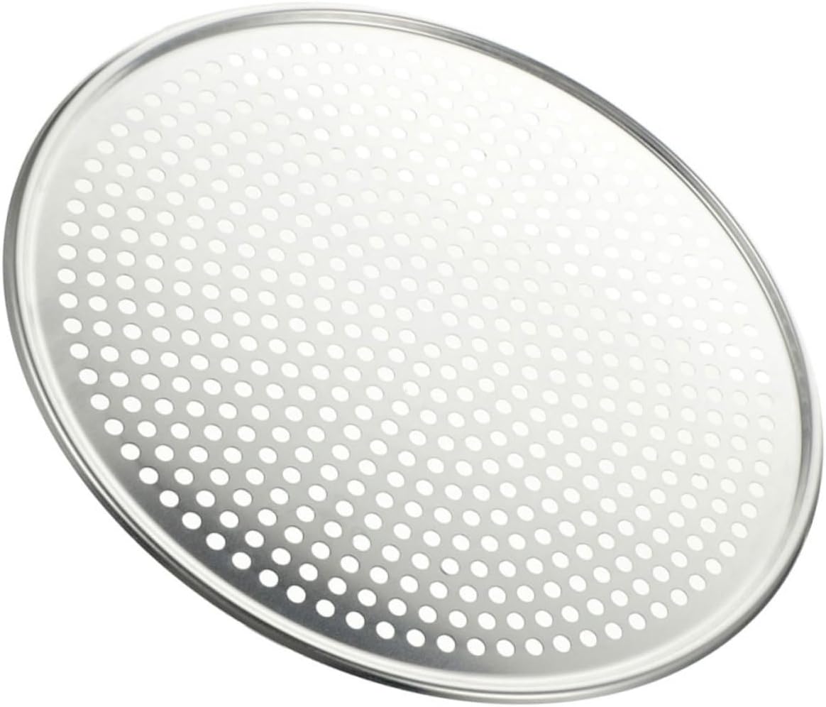 Perforated Aluminum Pizza Pan Mesh Net Baking Tray Oven Pizza Server Platter
