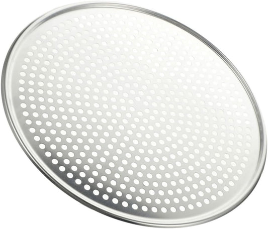 Perforated Aluminum Pizza Pan Mesh Net Baking Tray Oven Pizza Server Platter